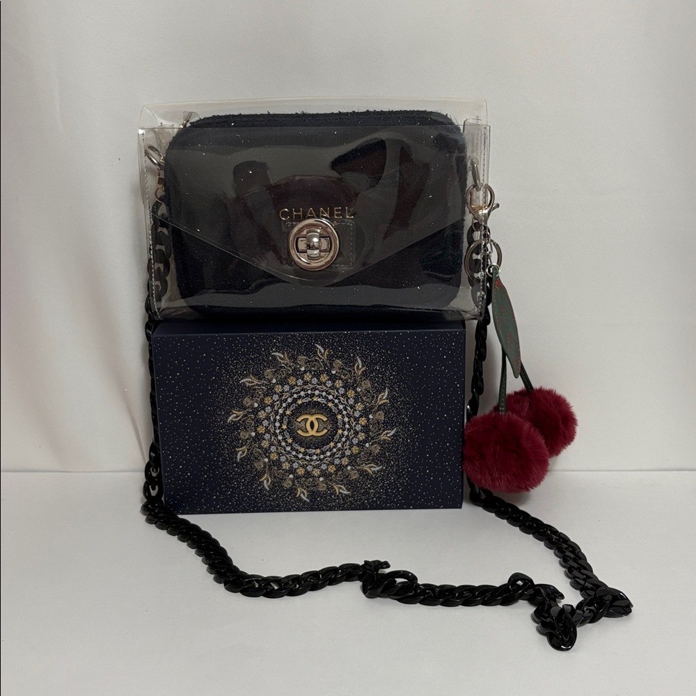 NIB Tweed Chanel Makeup pouch